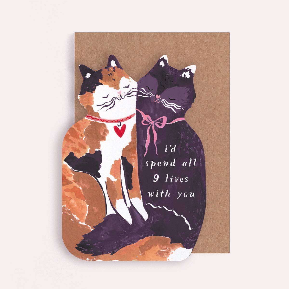 Kaarten met negen levens katten | Liefdeskaarten | Katten jubileumkaarten
