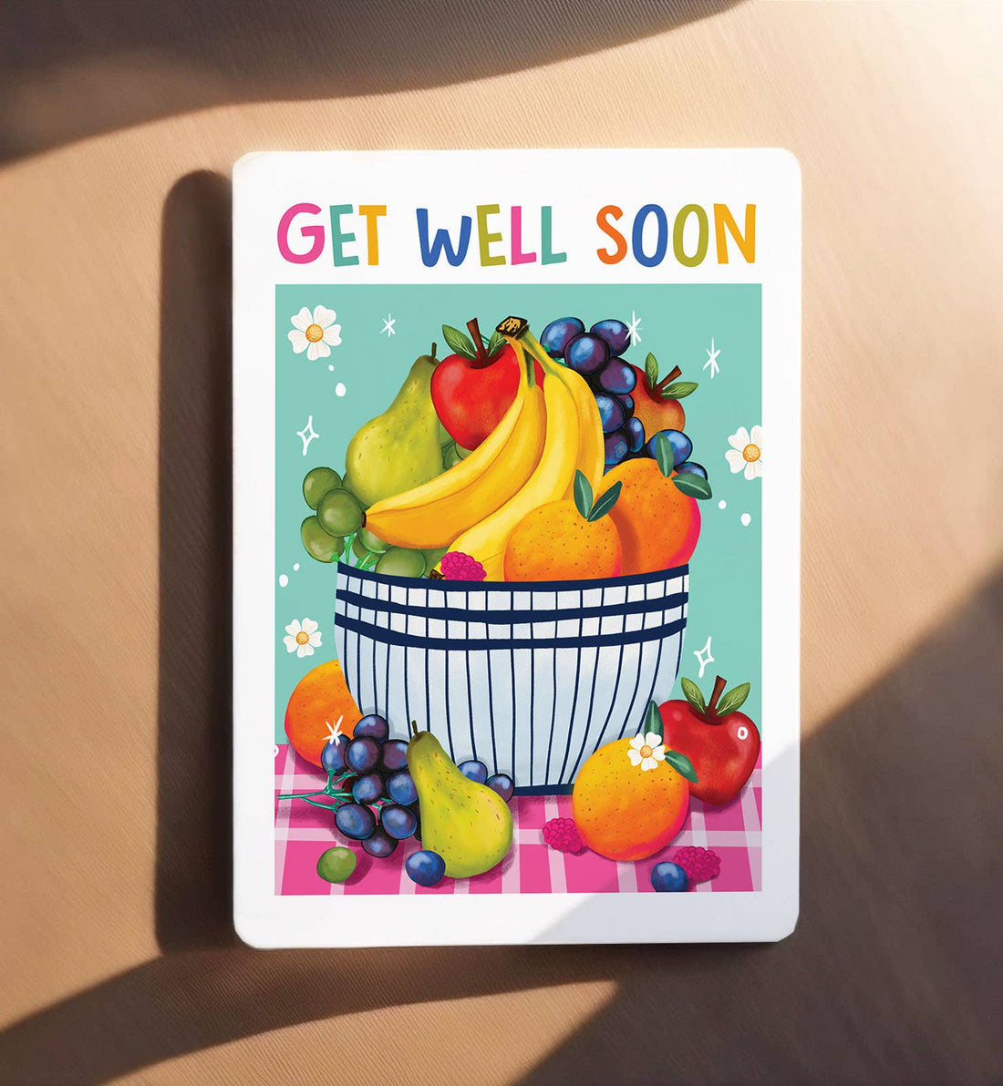 Kaart beterschap get well soon fruit ansichtkaart