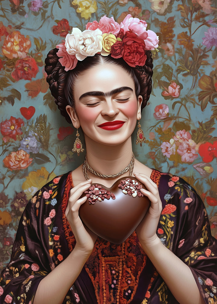 Frida Kahlo: Chocolate Heart | Kaart Fripperies