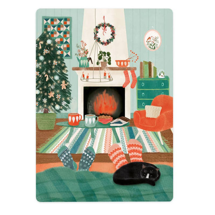 Kaart 'cosy christmas at home' | Kaart The Lemonbird