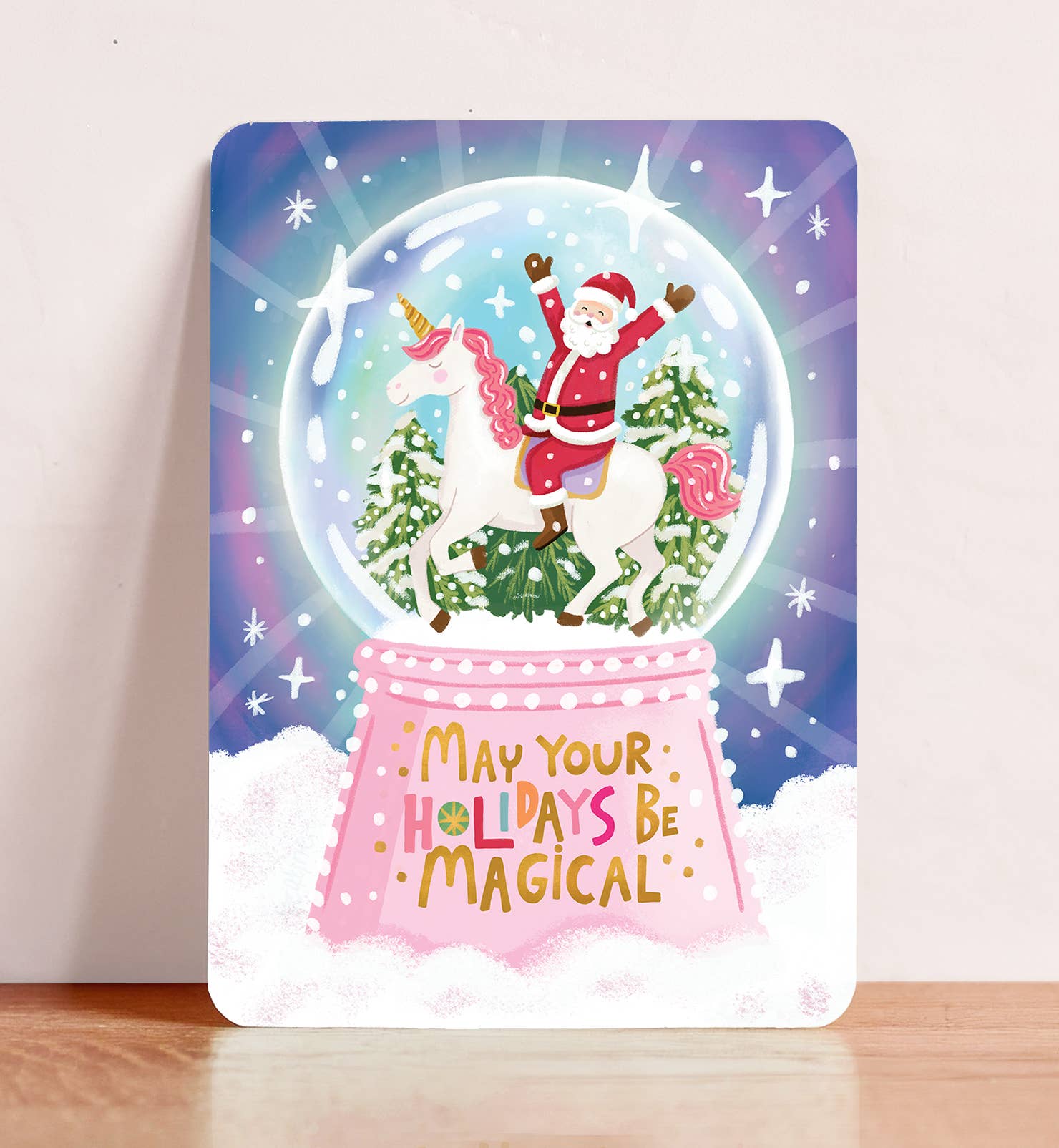 Kaart Kerstkaart magisch kerstman grappig | Kaart Aniet Illustration