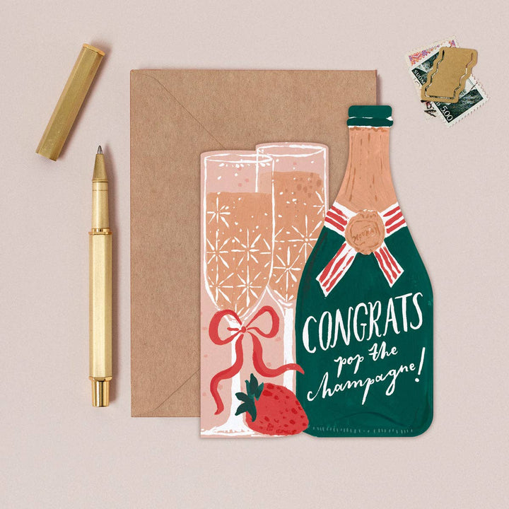 Ontkurk de champagne Felicitatiekaart | Vieringskaarten