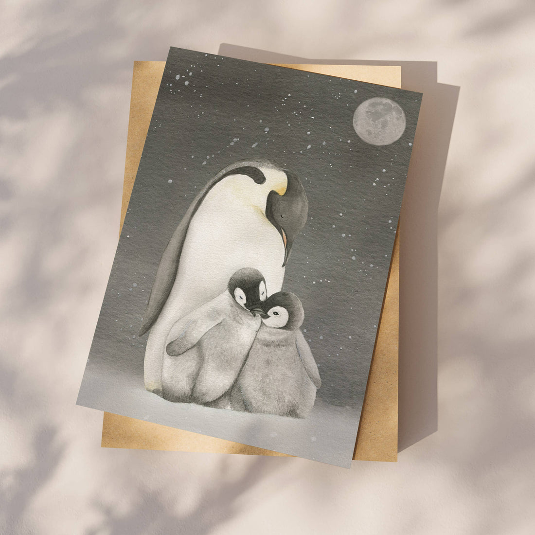 Ansichtkaart pinguïns donker | Kaart Appeloogje
