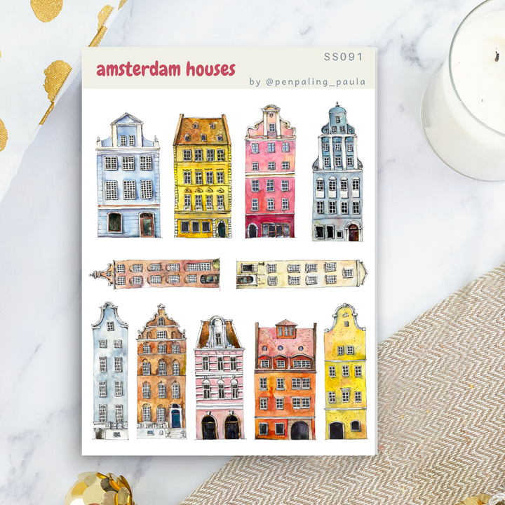 Amsterdam Houses - Stickervel