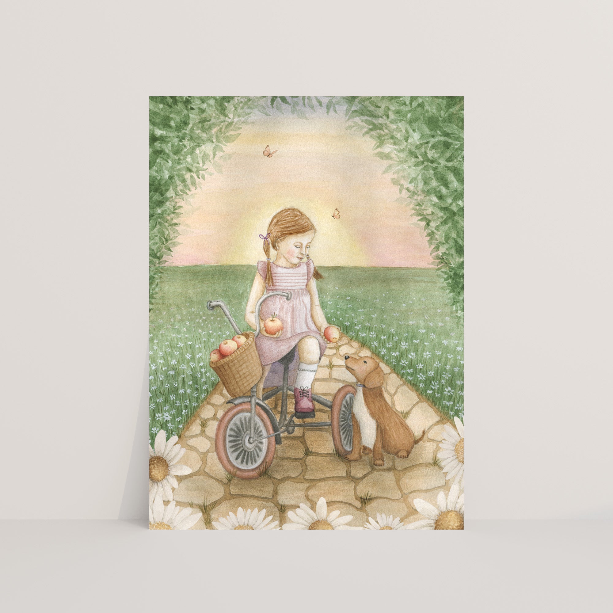 Ansichtkaart meisje met appels | Kaart Appeloogje