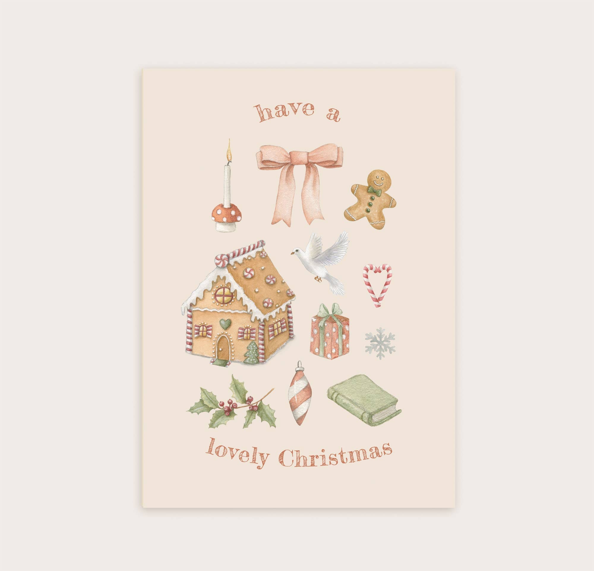 Ansichtkaart Lovely Christmas | Kaart Appeloogje