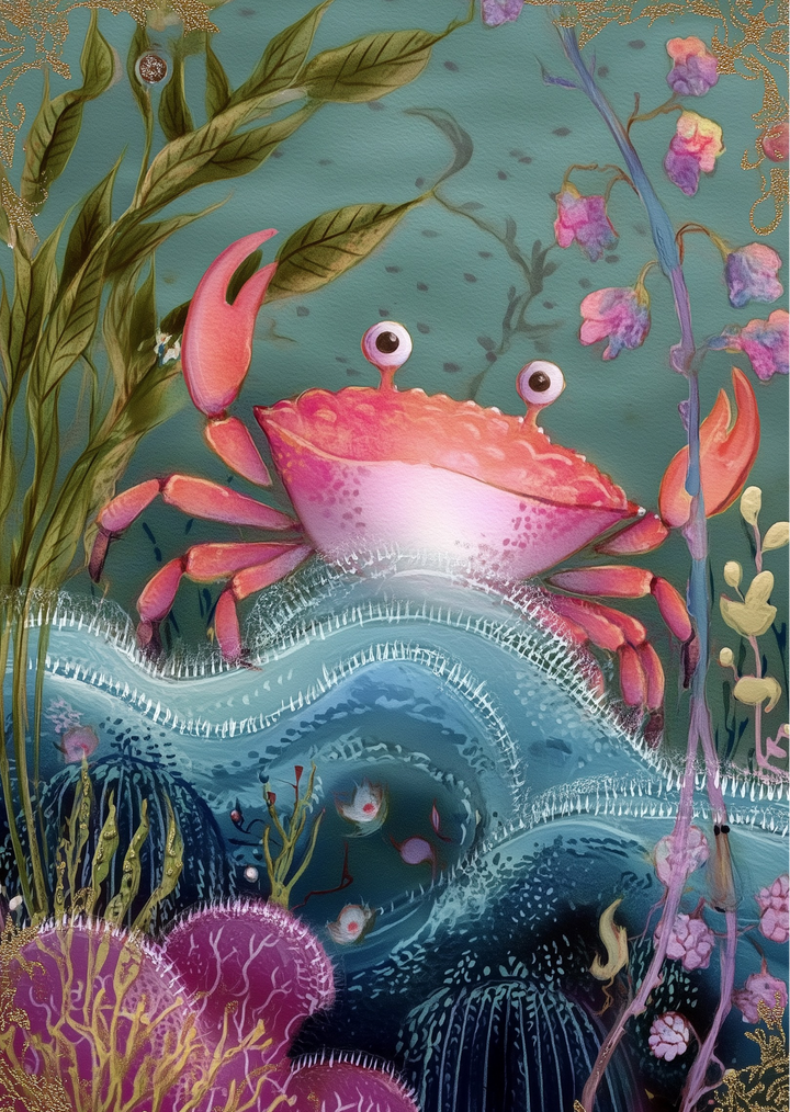 Enchanted Ocean: Coral Crab | Kaart Fripperies