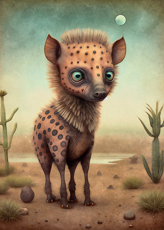 Savanna Animals: Hyena | Kaart Fripperies