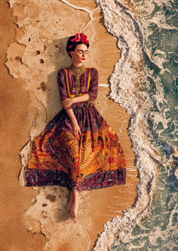 Frida Kahlo: Beachside | Kaart Fripperies