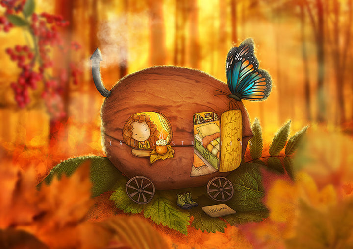 197 - Walnut Caravan | Kaart Ila Illustrations