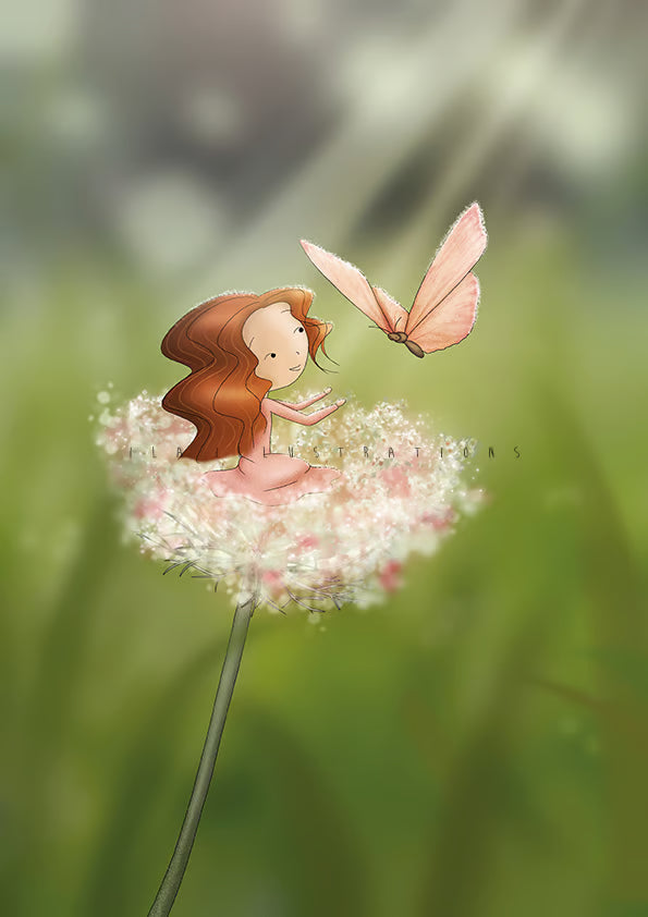 257 - Pink Butterfly | Kaart Ila Illustrations