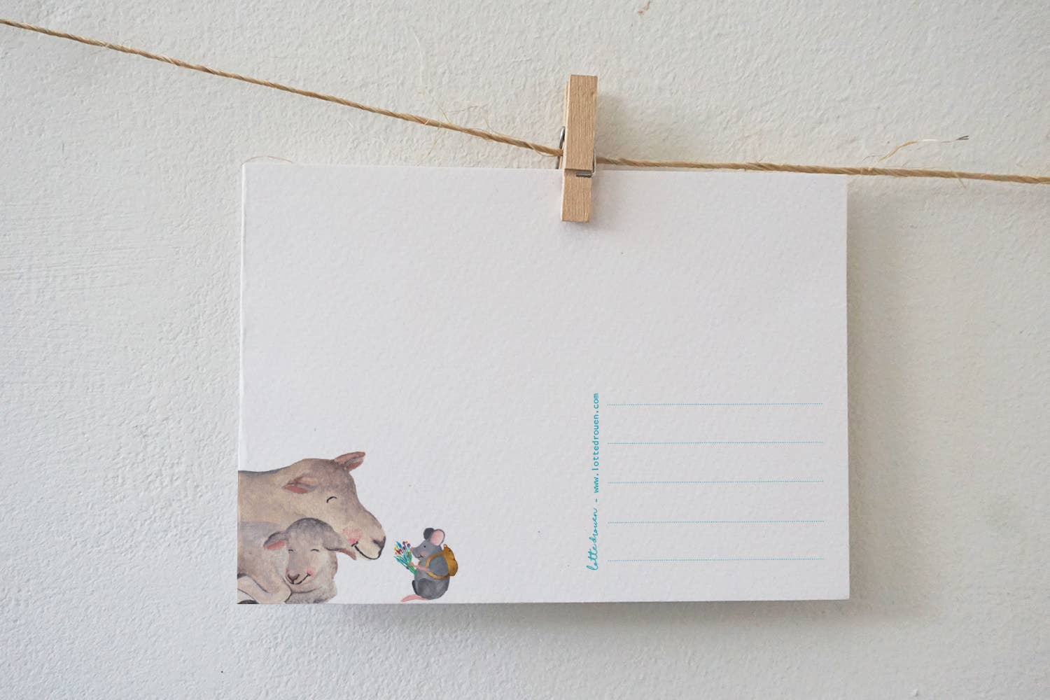 Kaart Lammetje geboren | Kaart Lotte Drouen