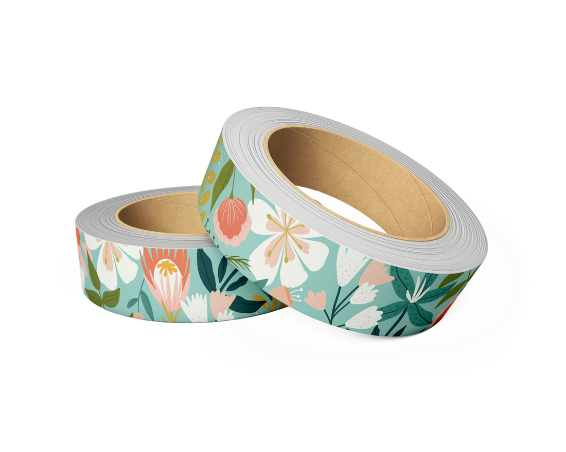 Washitape - bright flowers - blue flowers