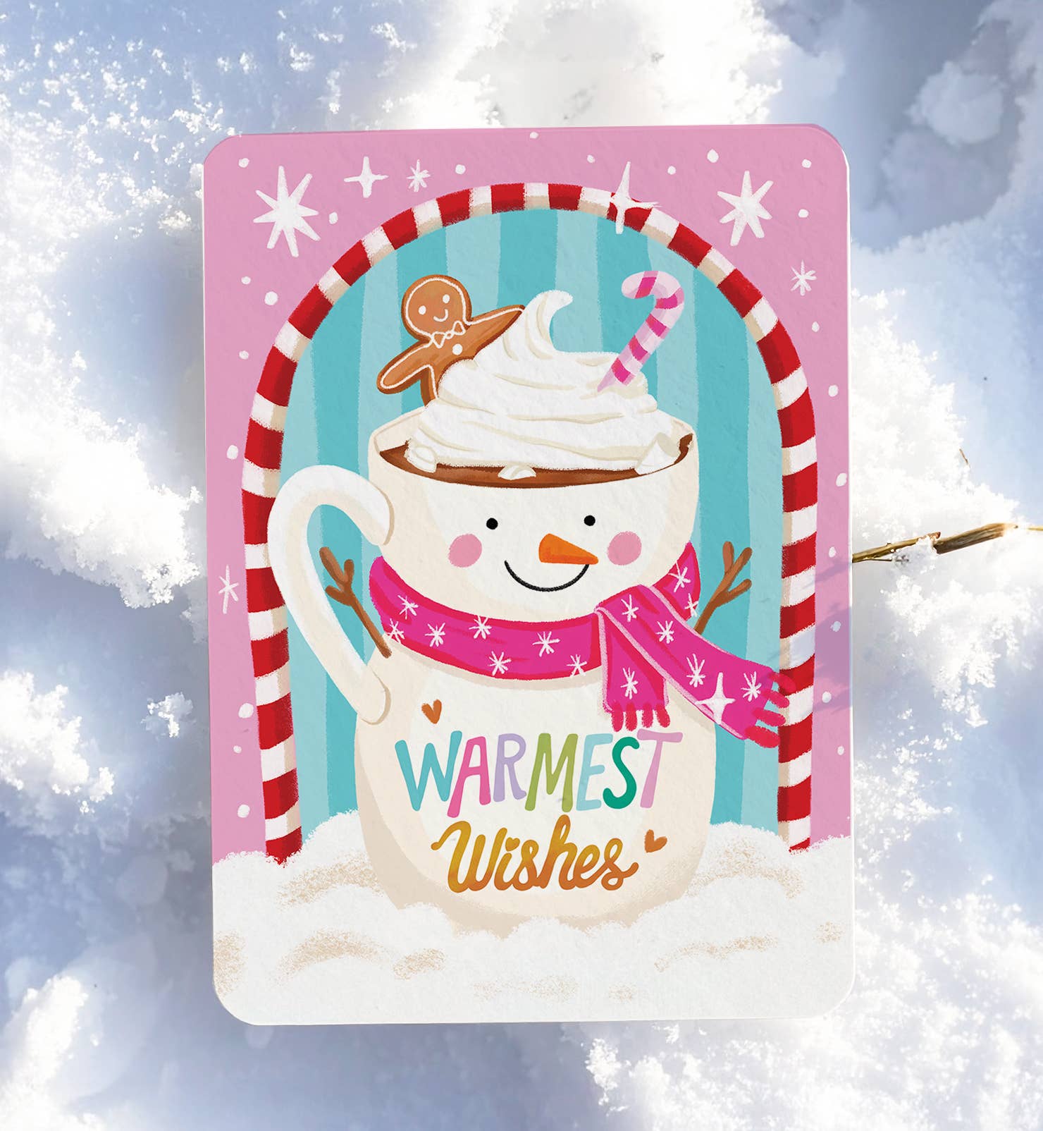 Kaart Kerstkaart chocolademelk warmest wishes | Kaart Aniet Illustration