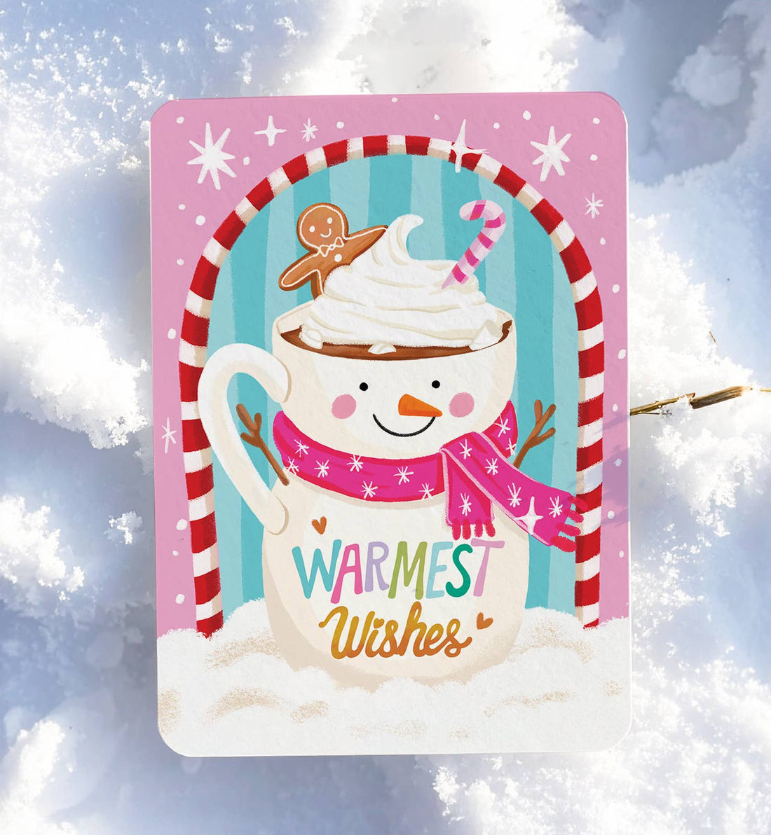 Kaart Kerstkaart chocolademelk warmest wishes | Kaart Aniet Illustration