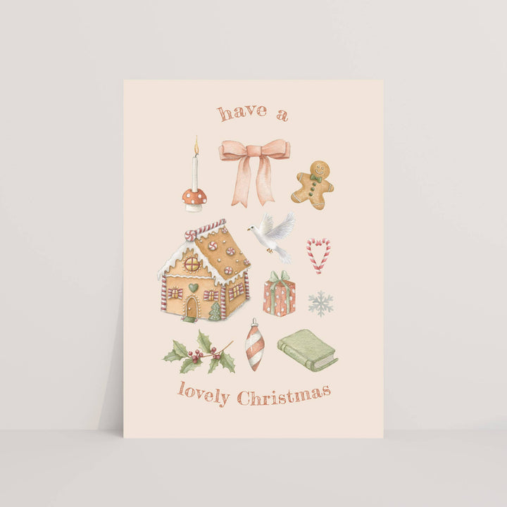 Ansichtkaart Lovely Christmas | Kaart Appeloogje