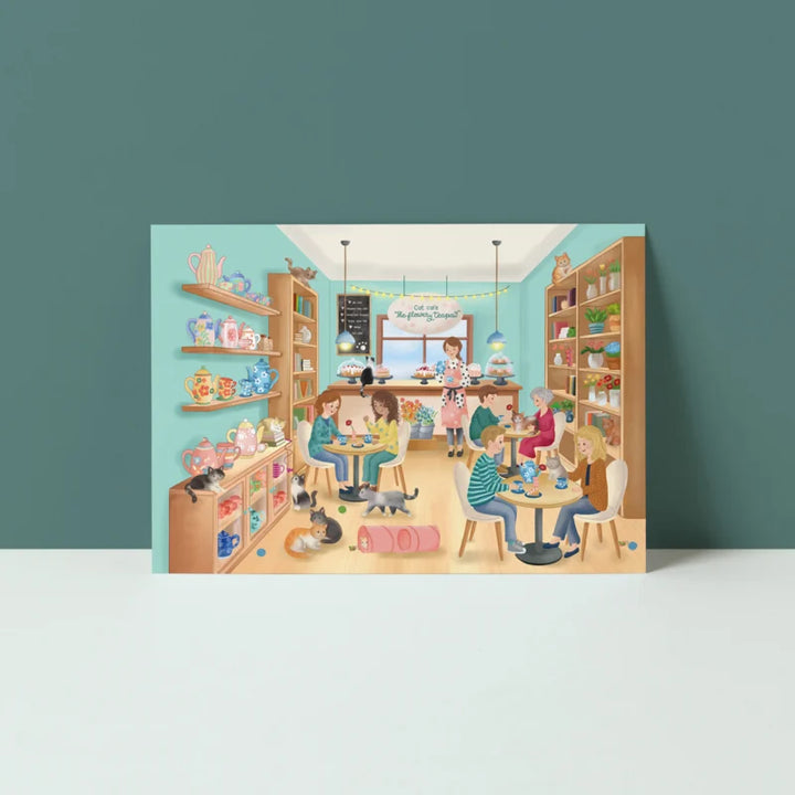 Café Flowery Teapaw | Kaart Studio Poppybird