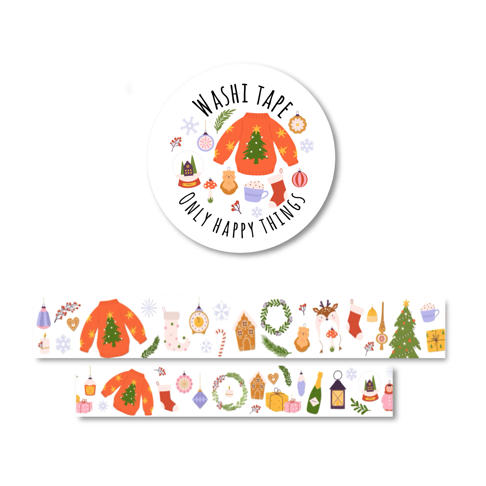 Washi-tape Kerstmis is hier