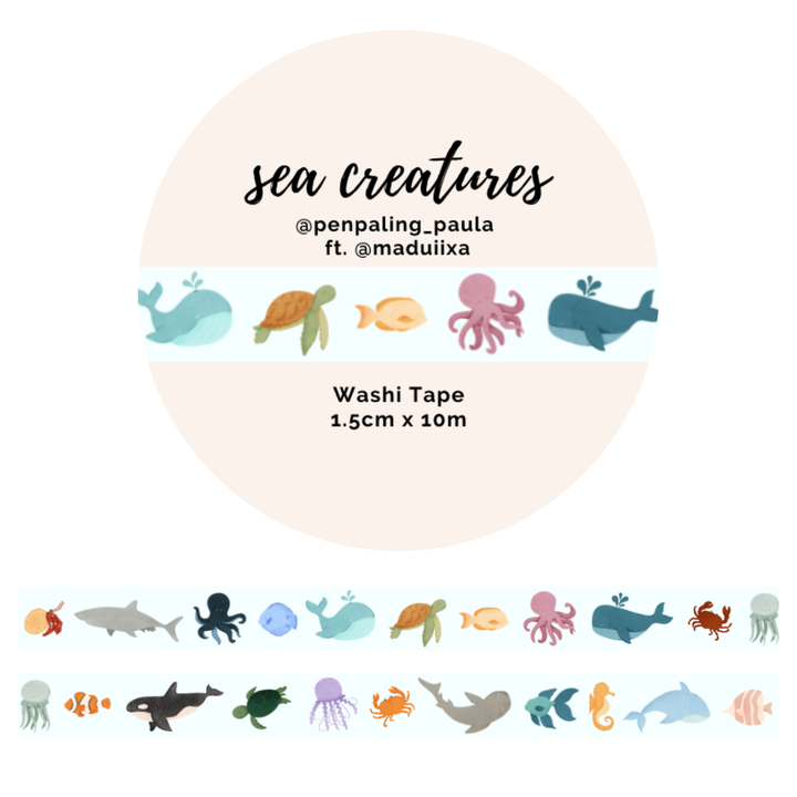 Sea Creatures - Washi Tape