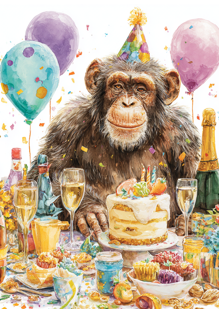 Feest: Aap | Kaart Fripperies