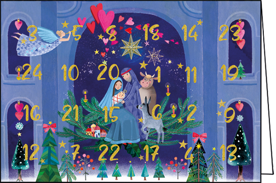 Familie | Adventskalender kaart Edition Gollong
