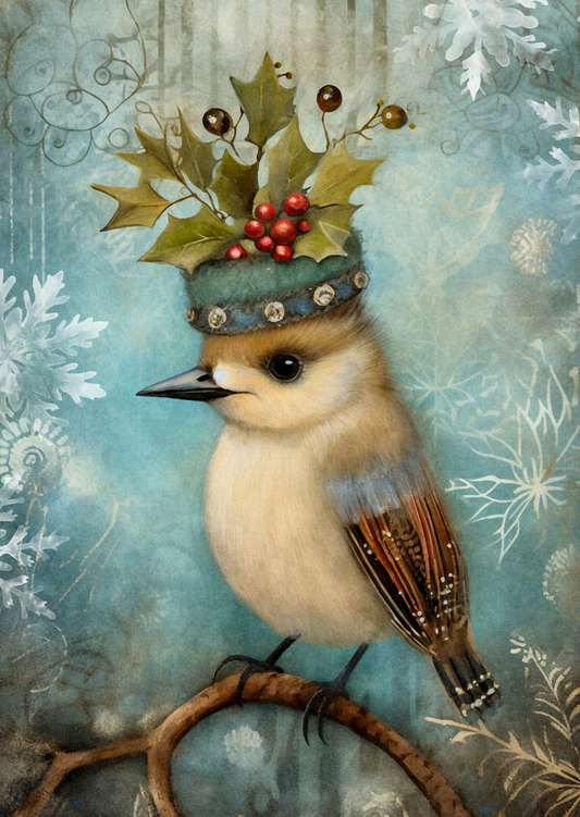 Christmas Animals: Vogel | Kaart Fripperies