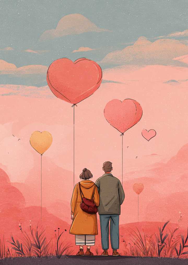 Valentijn 2026: Under Blushing Skies | Kaart Fripperies