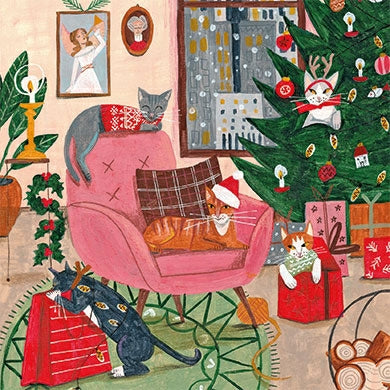 Katten kerst | Kaart Caroline Bonne-Müller