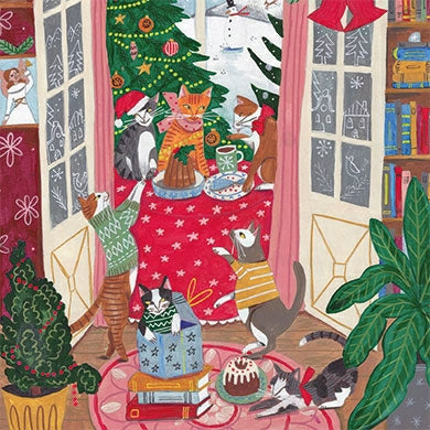 Katten vieren kerst | Kaart Caroline Bonne-Müller