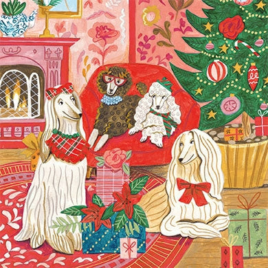 Honden vieren kerst | Kaart Caroline Bonne-Müller
