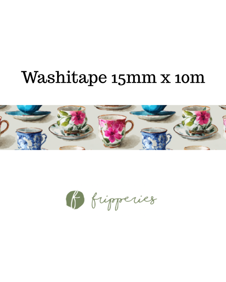 Floral Teacup | Washitape Fripperies