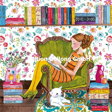 Lezende vrouw | Kaart Cartita Design