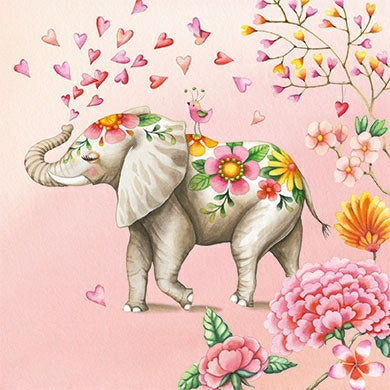 Elefant rosa | Karte Nina Chen