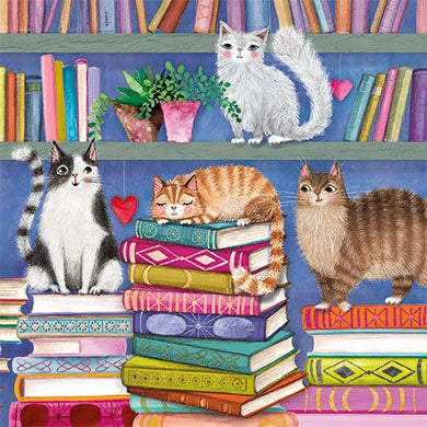 Kat en boeken | Kaart Mila Marquis