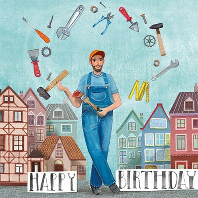 Happy Birthday (Werkman) | Kaart Mila Marquis