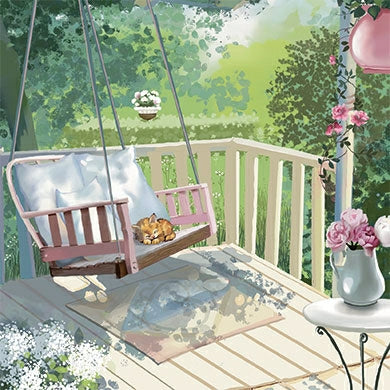 Hangstoel met kat  | Kaart Sabina Comizzi