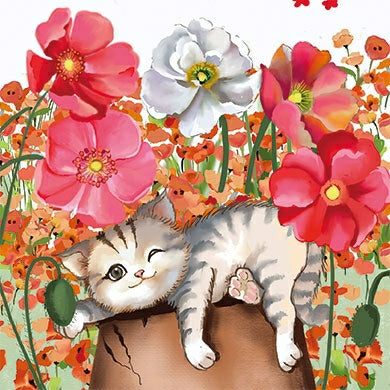 Kat en Bloemen | Kaart Sabina Comizzi