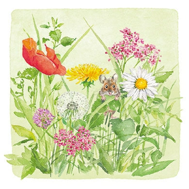 Muis in bloemen | Kaart Carola Pabst