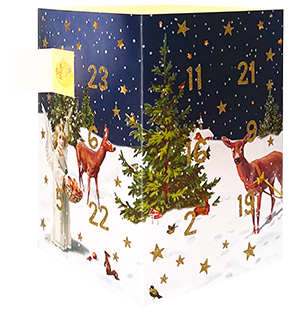 Rendieren in winter bos | Theelichtjes adventskalender kaart Edition Gollong