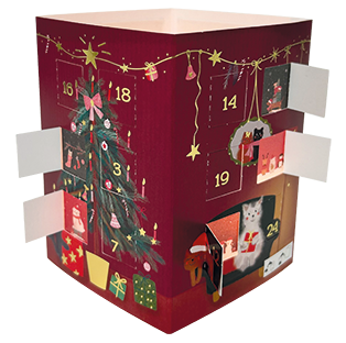 Katten | Theelichtjes adventskalender kaart Edition Gollong