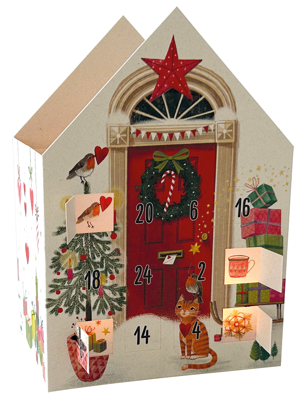 Voordeur | Theelichtjeshuis adventskalender kaart Edition Gollong