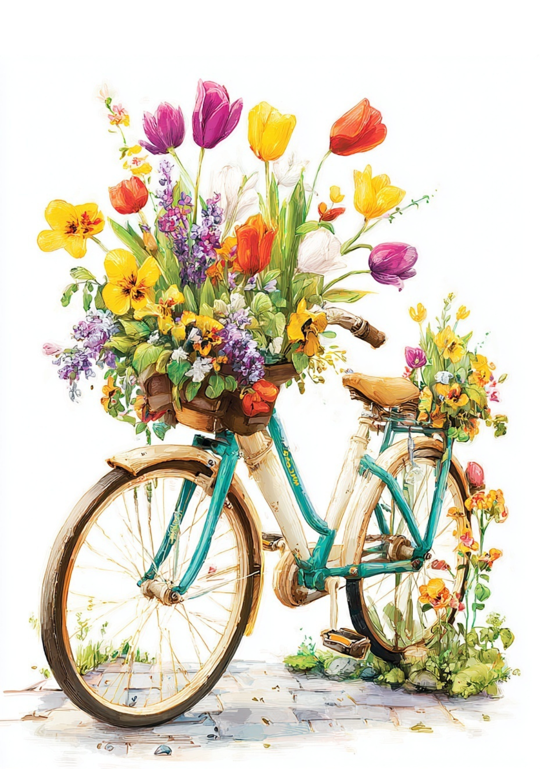 Spring Mood: Op weg naar de Lente | Kaart Fripperies