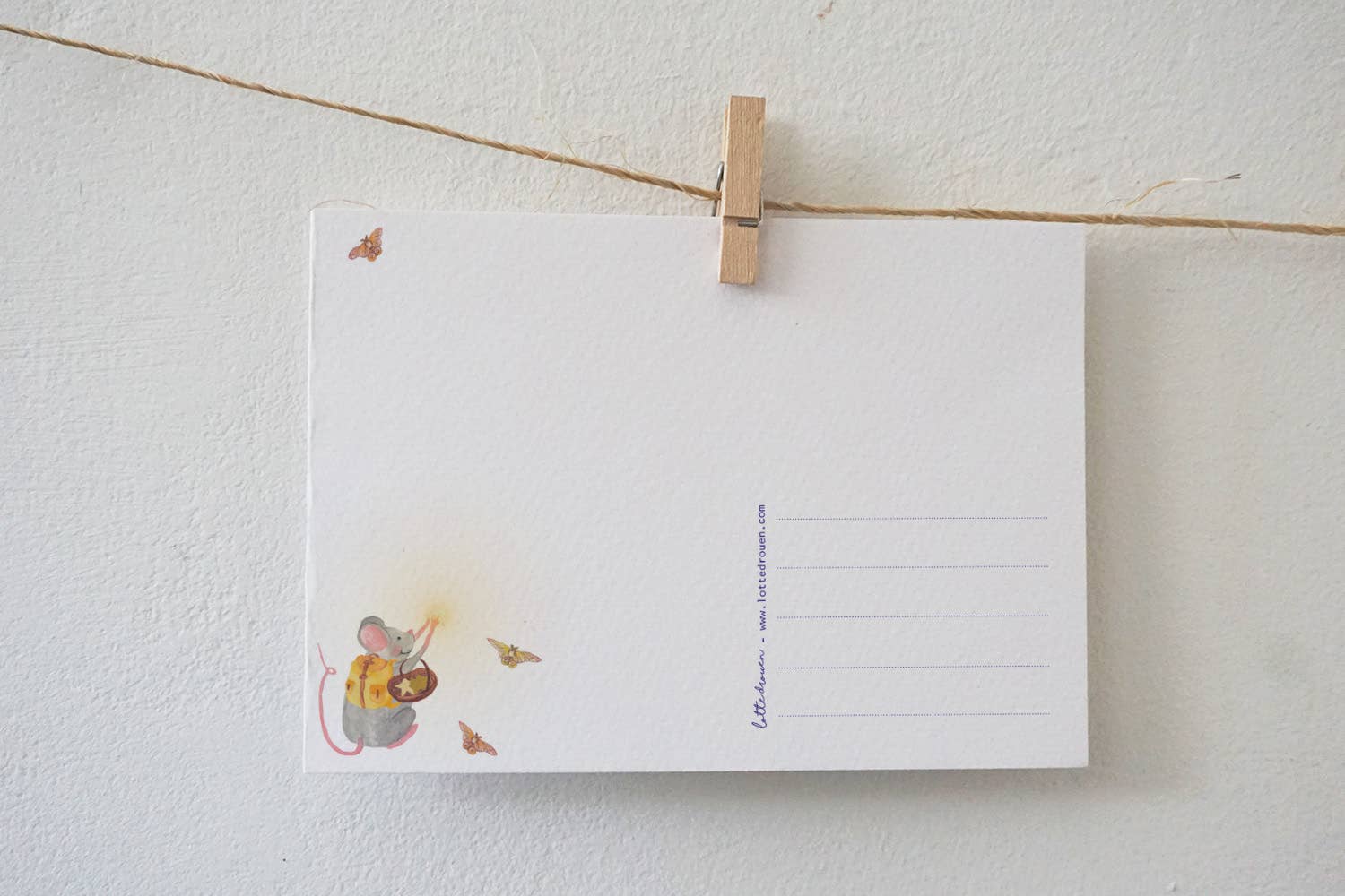 Kaart sterren ophangen in de nacht | Kaart Lotte Drouen