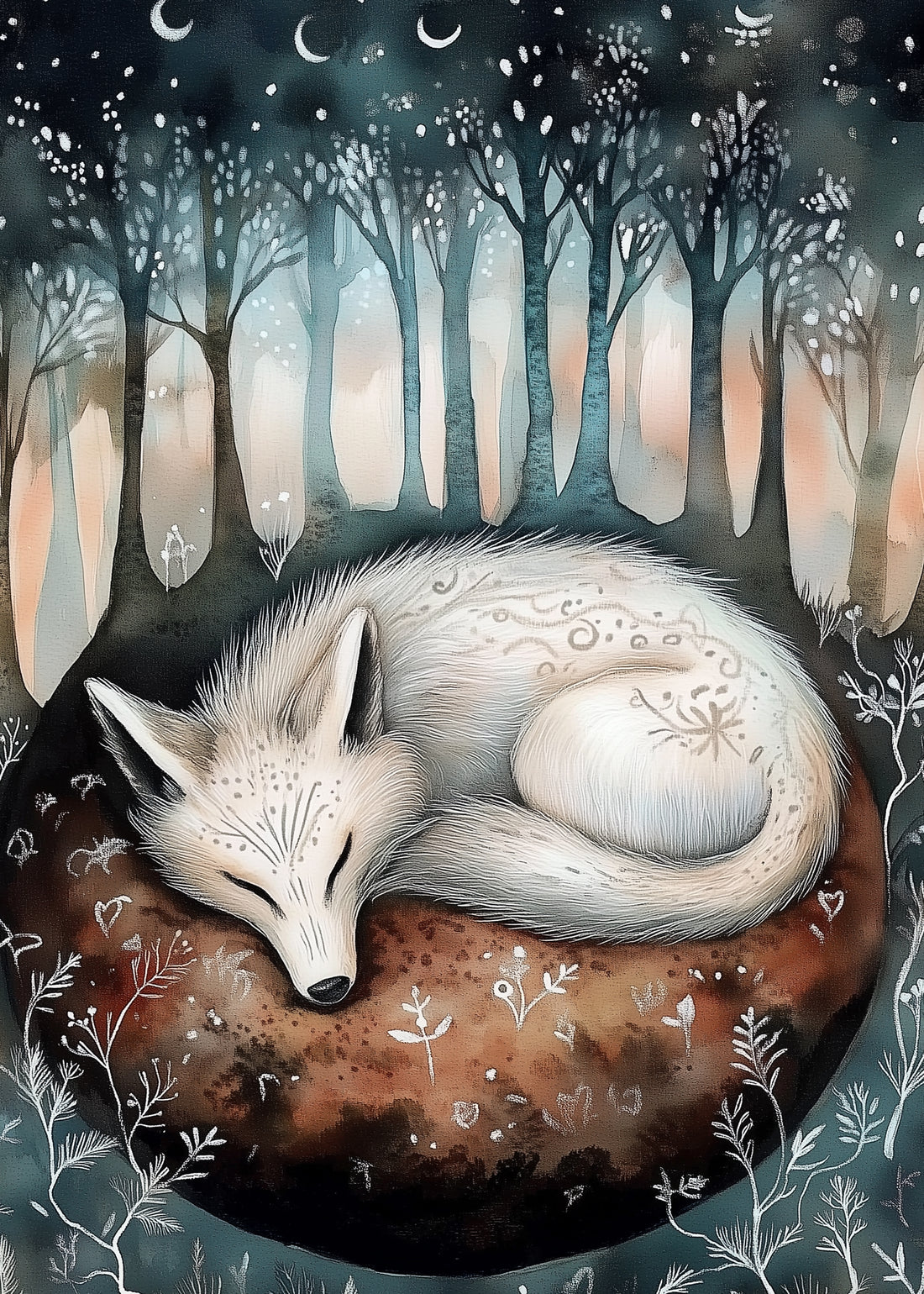 Sleepy Woodlands: Wolf | Kaart Fripperies