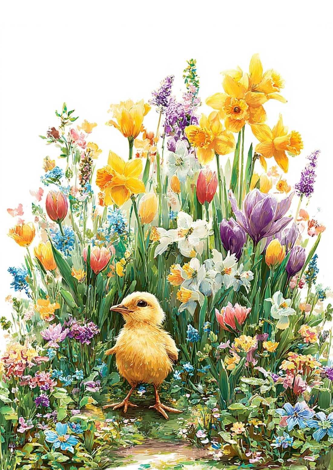 Spring Mood: Het Lente Kuikentje | Kaart Fripperies