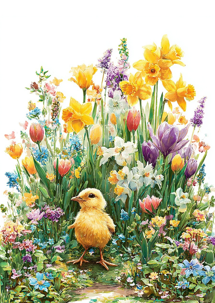 Spring Mood: Het Lente Kuikentje | Kaart Fripperies