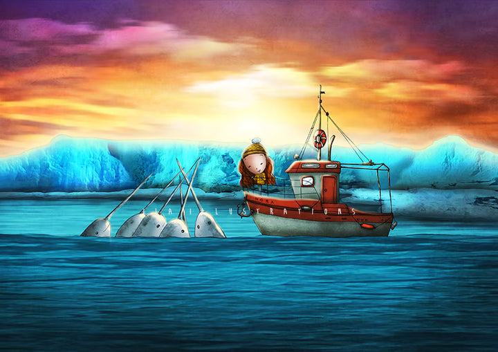 198 - Narwhals | Kaart Ila Illustrations