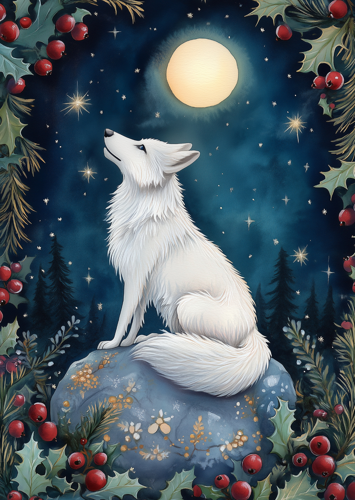 Berry Christmas: Wolf | Kaart Fripperies