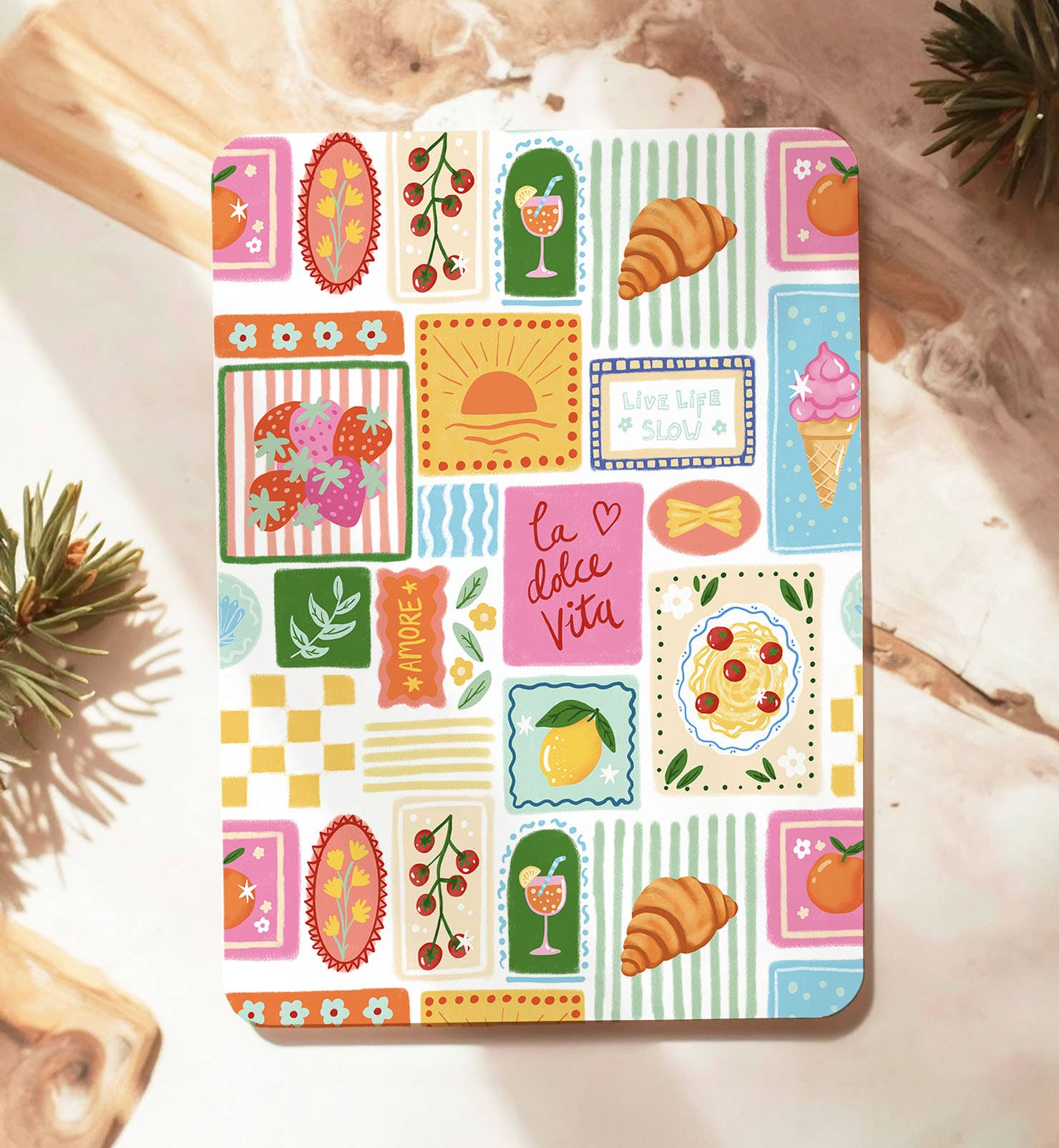 Kaart La Dolce Vita Frankrijk Italie zomaar ansichtkaart