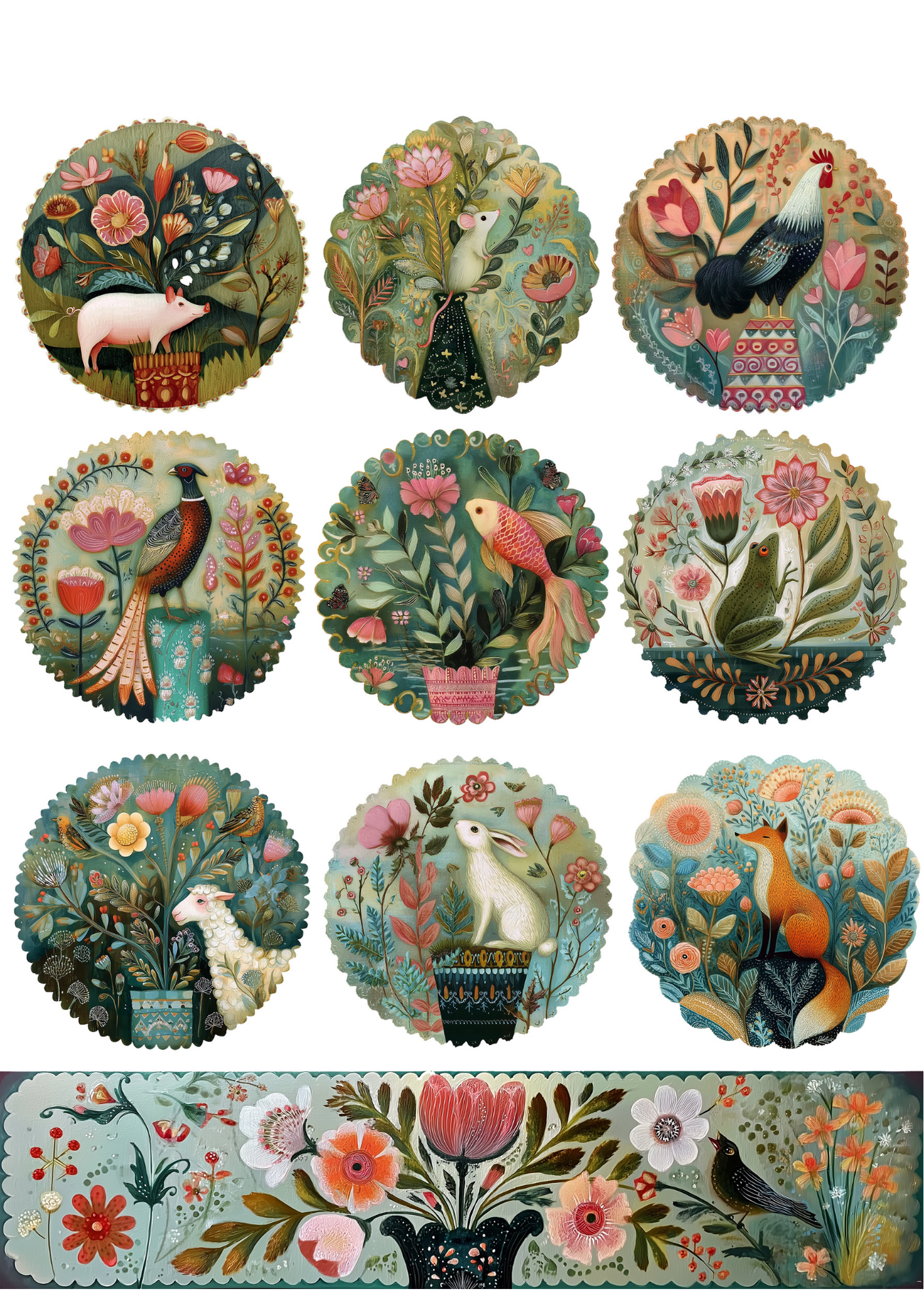 Folk Art Animals | Journal Paperpack Fripperies